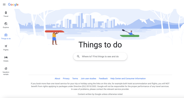 Convious integrates with Google things to do