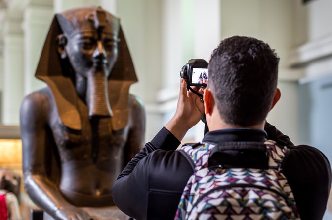 Taking Picture of Sphynx Museum
