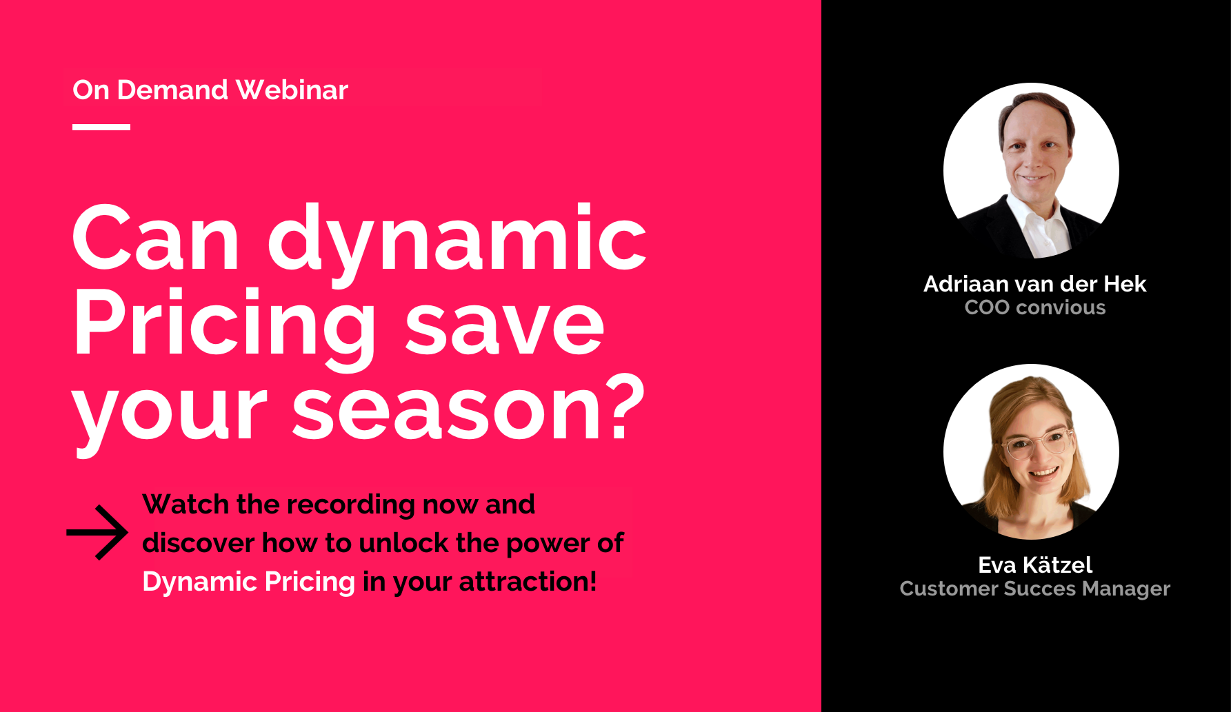 Watch the recording now and discover how to unlock the power of Dynamic Pricing in your attraction